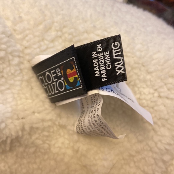 🎃NWT Cloe Cluzo Size L Charcoal Gray Dog Coat Utility Jacket with Fur Trim Hood - Picture 5 of 5